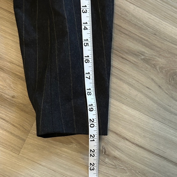 Elegant Double-Breasted Black  VTG Pinstripe Blazer 3/4 sleeve patrick hellman - Picture 5 of 8